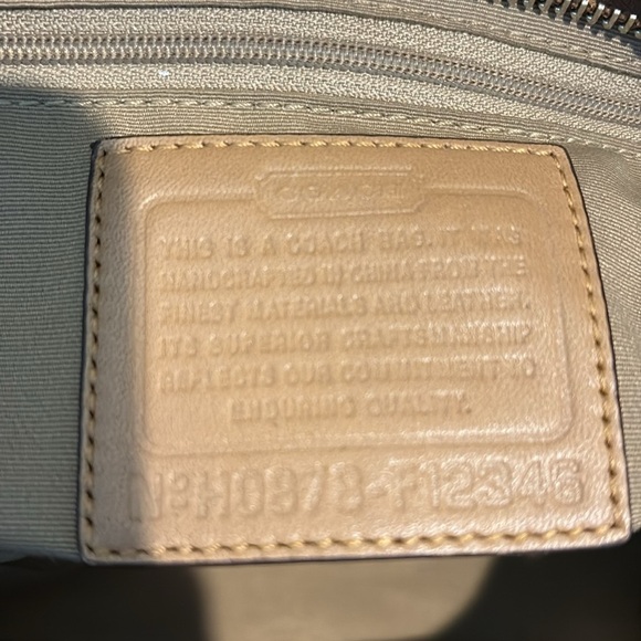 Coach  f12348 Rare mini c’s  shoulder bag  small tote
Brown/tan/mustard patent - Picture 4 of 15